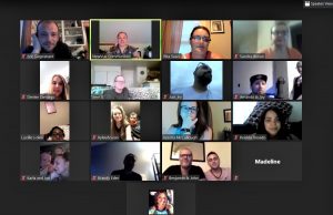 a screenshot of a Zoom meeting with 17 participants, including a NewVue Communities representative