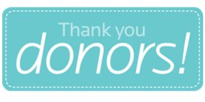 Thank you donors! button