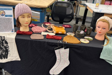 Table showing the work of Creative Pathways students